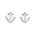 Sterling Silver Anchor Stud Earrings