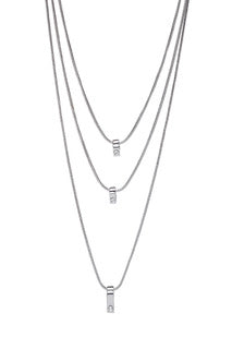 Clear Swarovski Crystal Dainty 3 layered Necklace