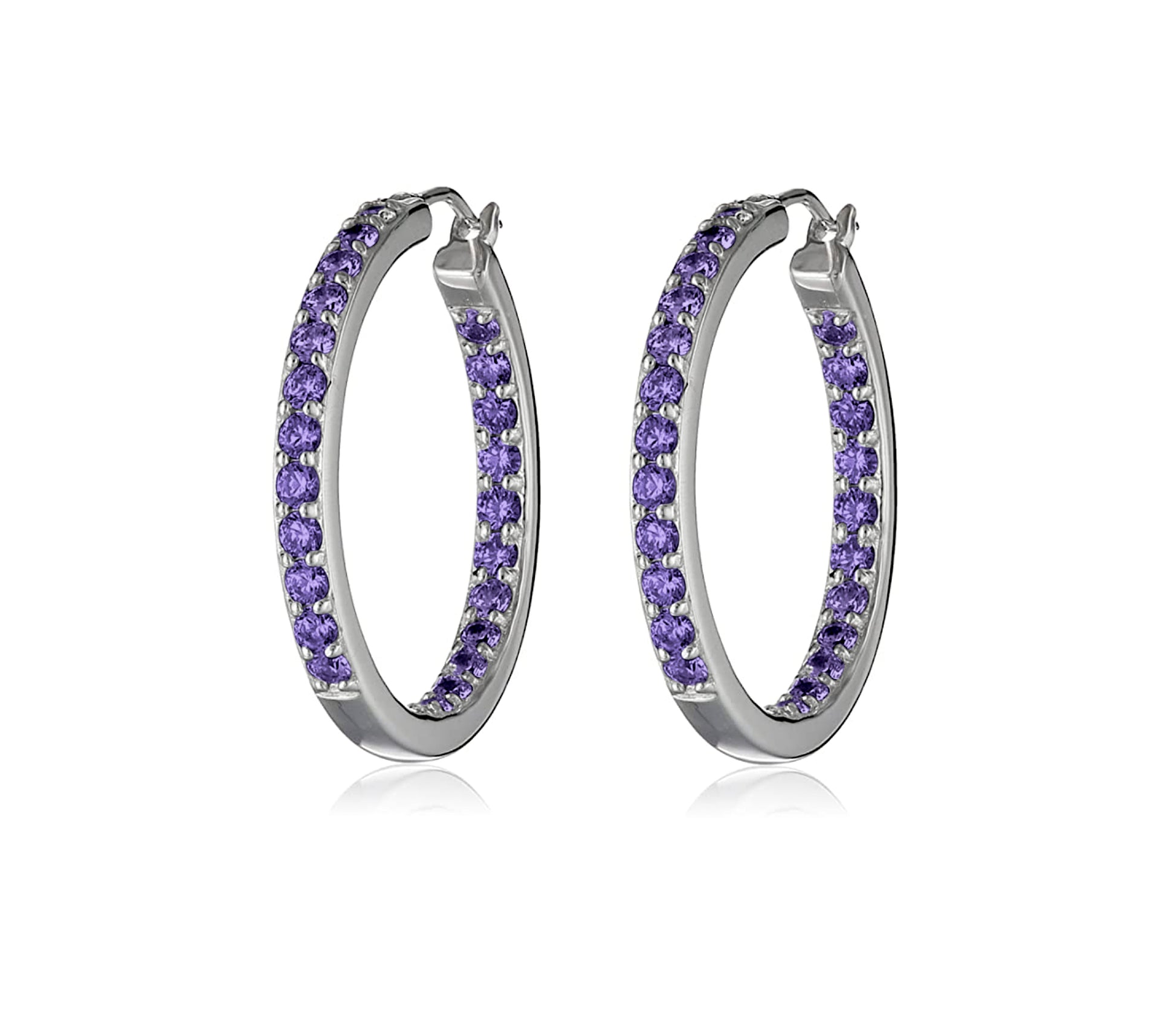 Purple Crystal Everyday Hoops
