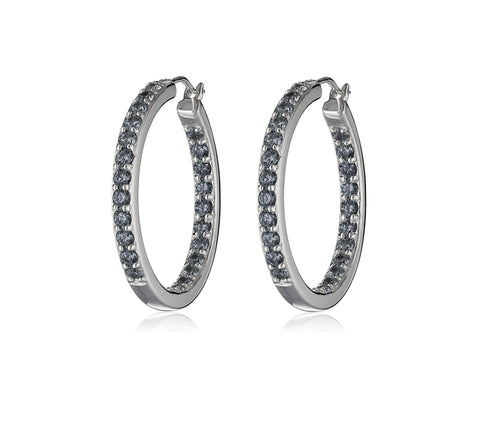 Silvernight Crystal Everyday Hoops