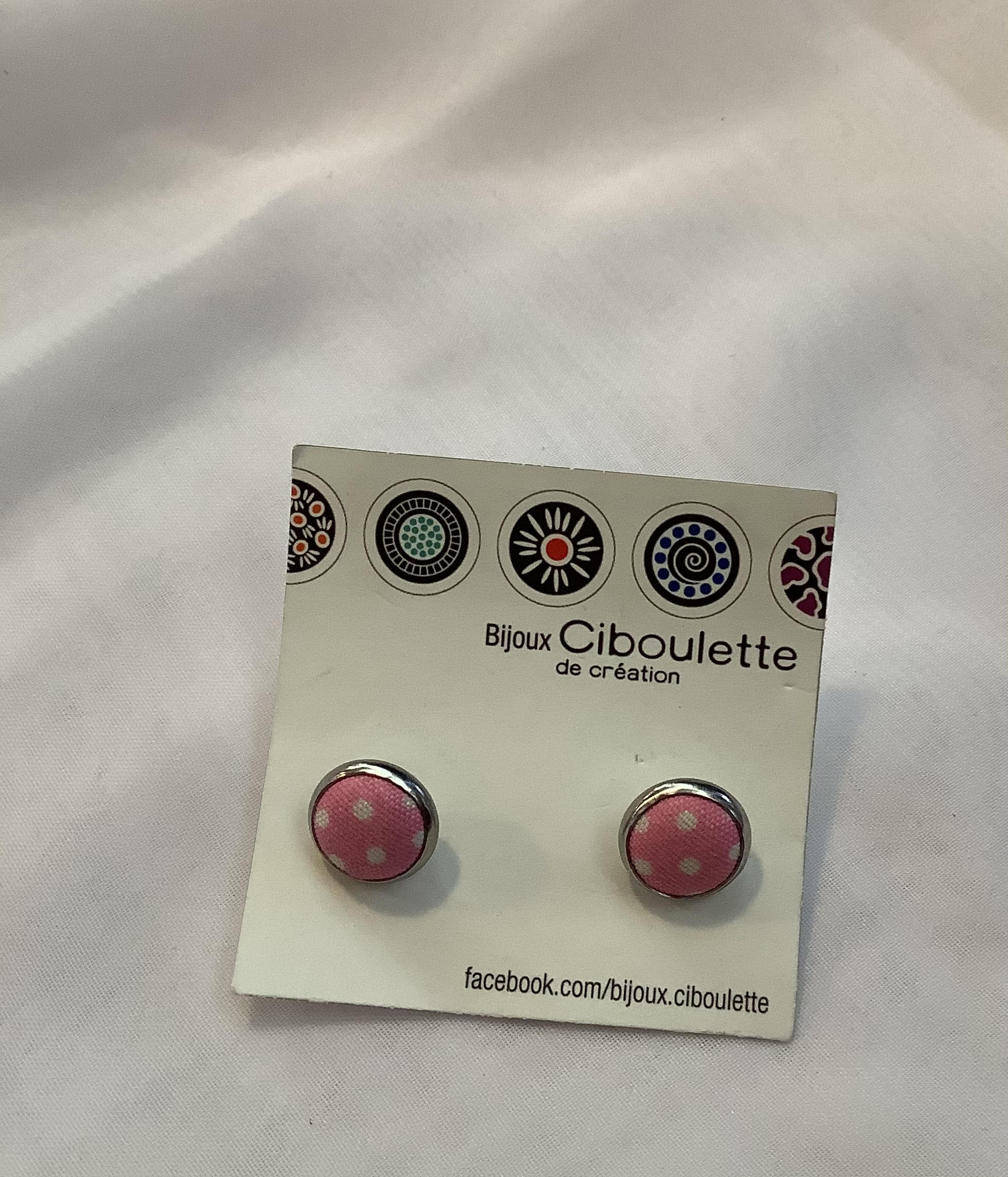 Boucle d'oreille Vichy à pois par Boutique Anne de Shalla