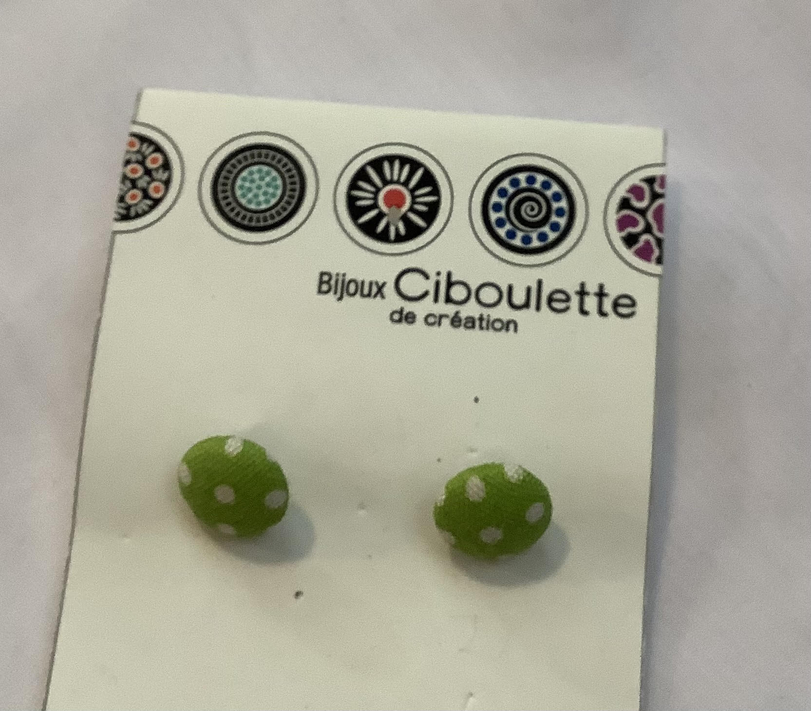 Boucle d'oreille Vichy à pois par Boutique Anne de Shalla