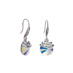 Aurora Borealis Crystal Spring Drop Earrings