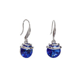 Sapphire Spring Drop Earrings with Luxury Crystals - Callura