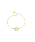 Delicate turquoise star bracelet - Don't Ask