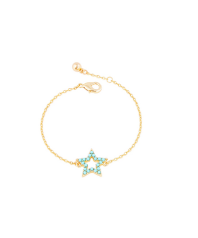 Delicate turquoise star bracelet - Don't AsK