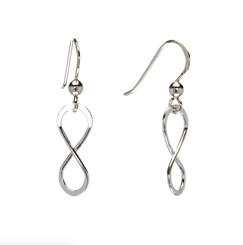 Sterling silver infiity drop earrings par Ag Sterling