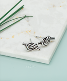 Sterlng silver knot stud par Ag Sterling