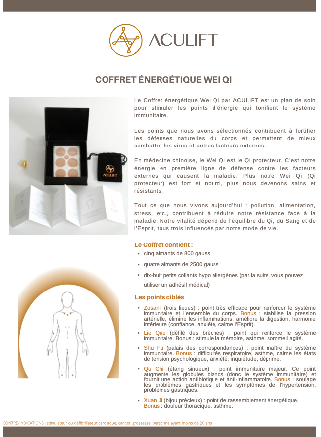 Coffret énergétique Wei Qi