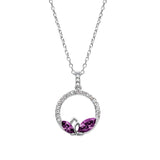 Amethyst  Marquis  Crystal Pendant Necklace