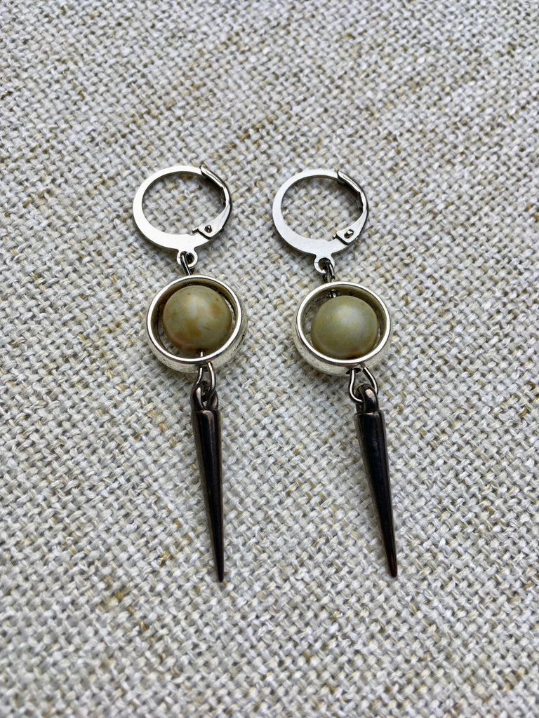 Boucles d'oreilles Ouas sauge par lalouve