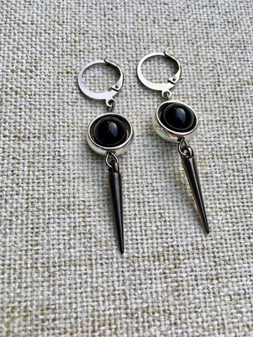 Boucles d'oreilles Ouas noir par lalouve