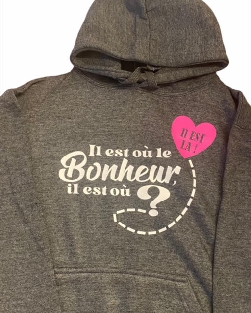 Hoodie "Il est ou le bonheur" - Fazi T'z