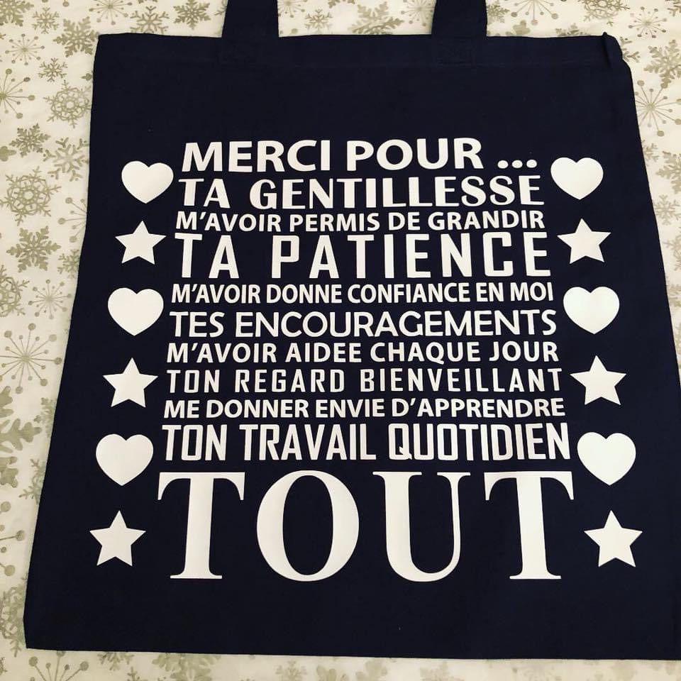Sac fourre-tout "Merci pour ta gentillesse" - Fazi T'z