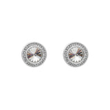 Clear Crystal Halo Stud Earrings