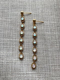 LONGUE STUD OPAL BOUCLES D'OREILLES par TERRA MODA DESIGNS