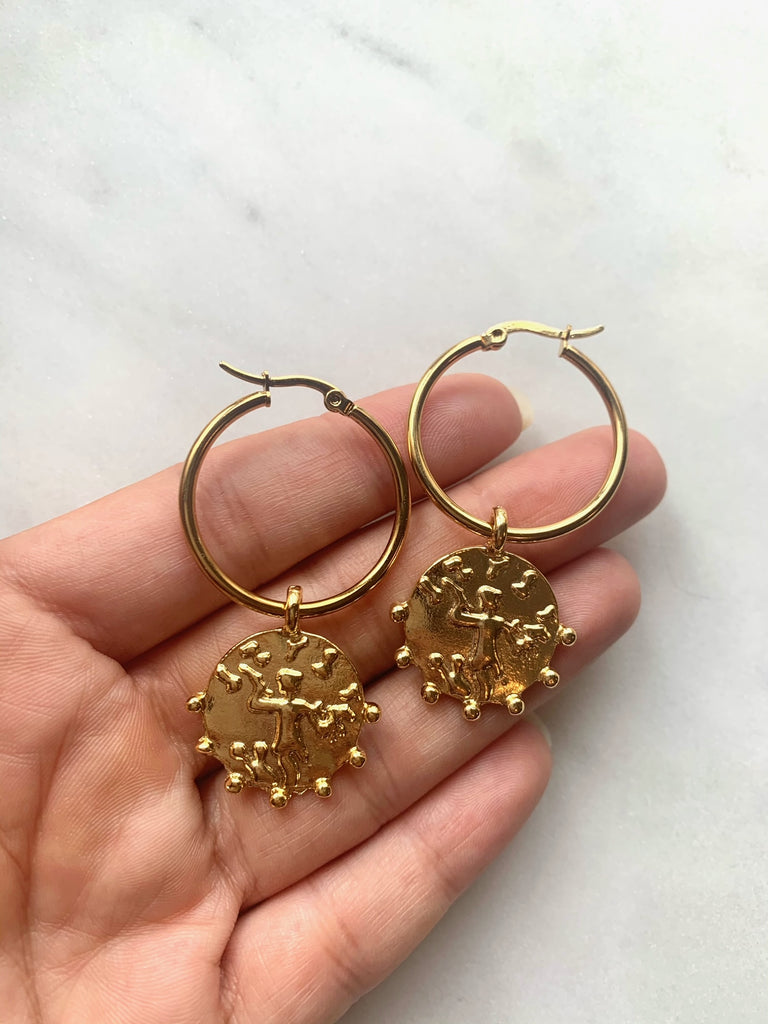 ROMAN HOOPS - BOUCLES D'OREILLES par TERRA MODA DESIGNS