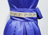 Robe  satin bleu royal  - ENVERS par Yves Jean Lacasse