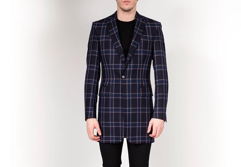 Veston homme carreaux - ENVERS par Yves Jean Lacasse