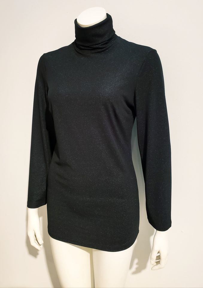 col roulé noir tricot spandex   - ENVERS par Yves Jean Lacasse