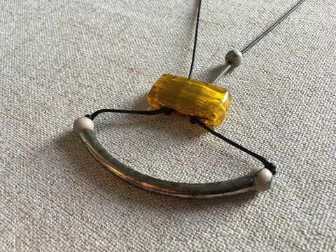 Collier Murano jaune par lalouve