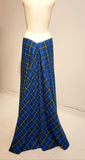 jupe Tartan bleu 100% laine  - ENVERS par Yves Jean Lacasse