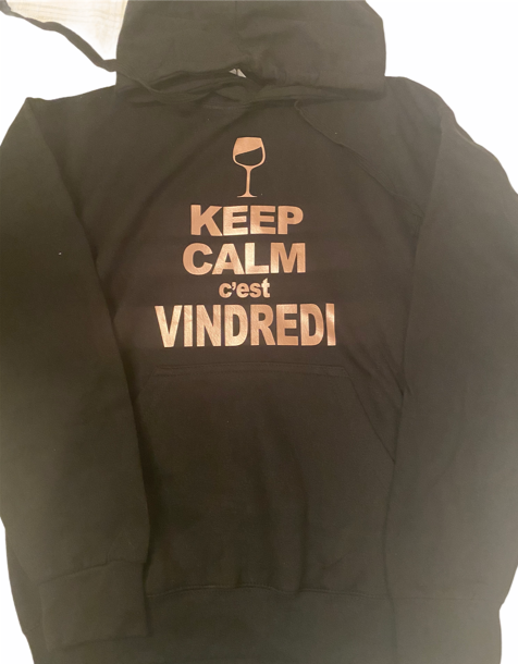 Hoodie/T-Shirt 'Keep calm c'est vindredi' - Fazi T'z