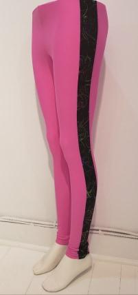 legging rose bandes noires motifs  - ENVERS par Yves Jean Lacasse