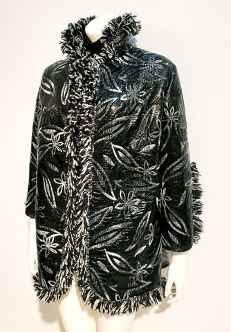 manteau faux cuir doublure 100% laine  - ENVERS par Yves Jean Lacasse