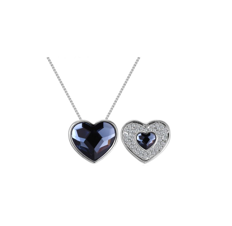 Montana Luxury Crystal Heart Pendant Necklace