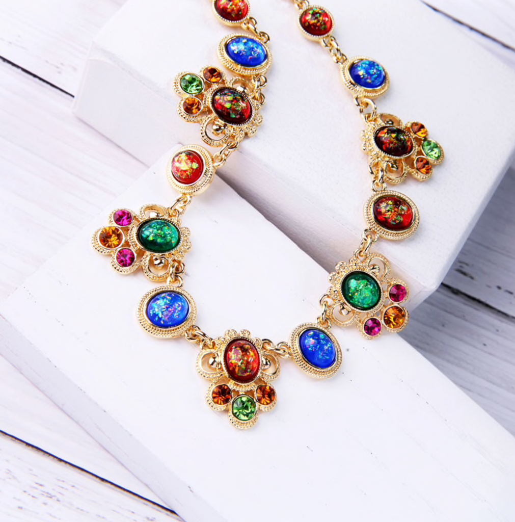 Jewel crystal collar necklace - Don