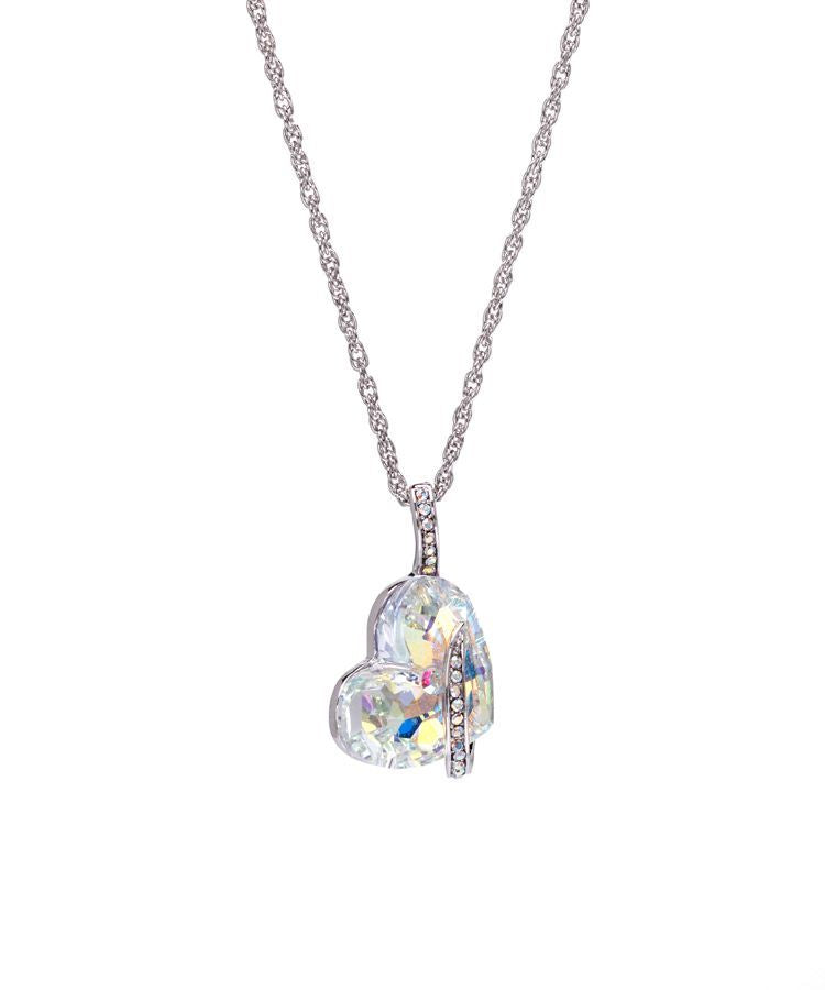 Aurora Borealis Luxury Crystal Heart Pendant Necklace