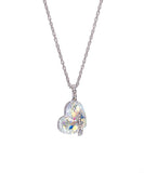 Aurora Borealis Luxury Crystal Heart Pendant Necklace