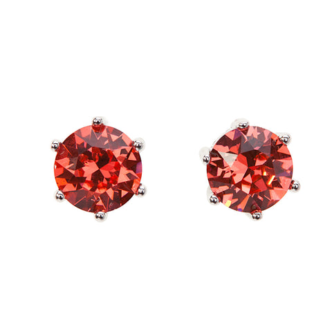 Padparadscha Luxury Crystal Stud Earrings