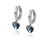 Montana Luxury Crystal Heart Huggie Hoop Earrings