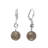 Fossilized earrings in silver - Don't AsK
