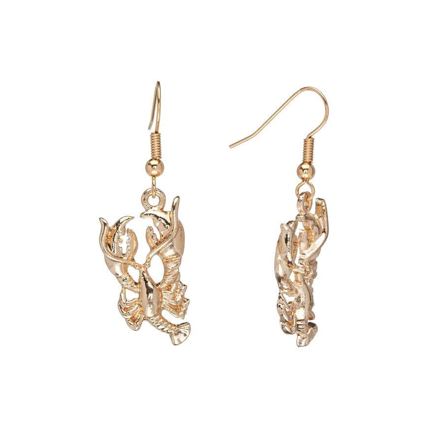 Gold lobster earrings - Don