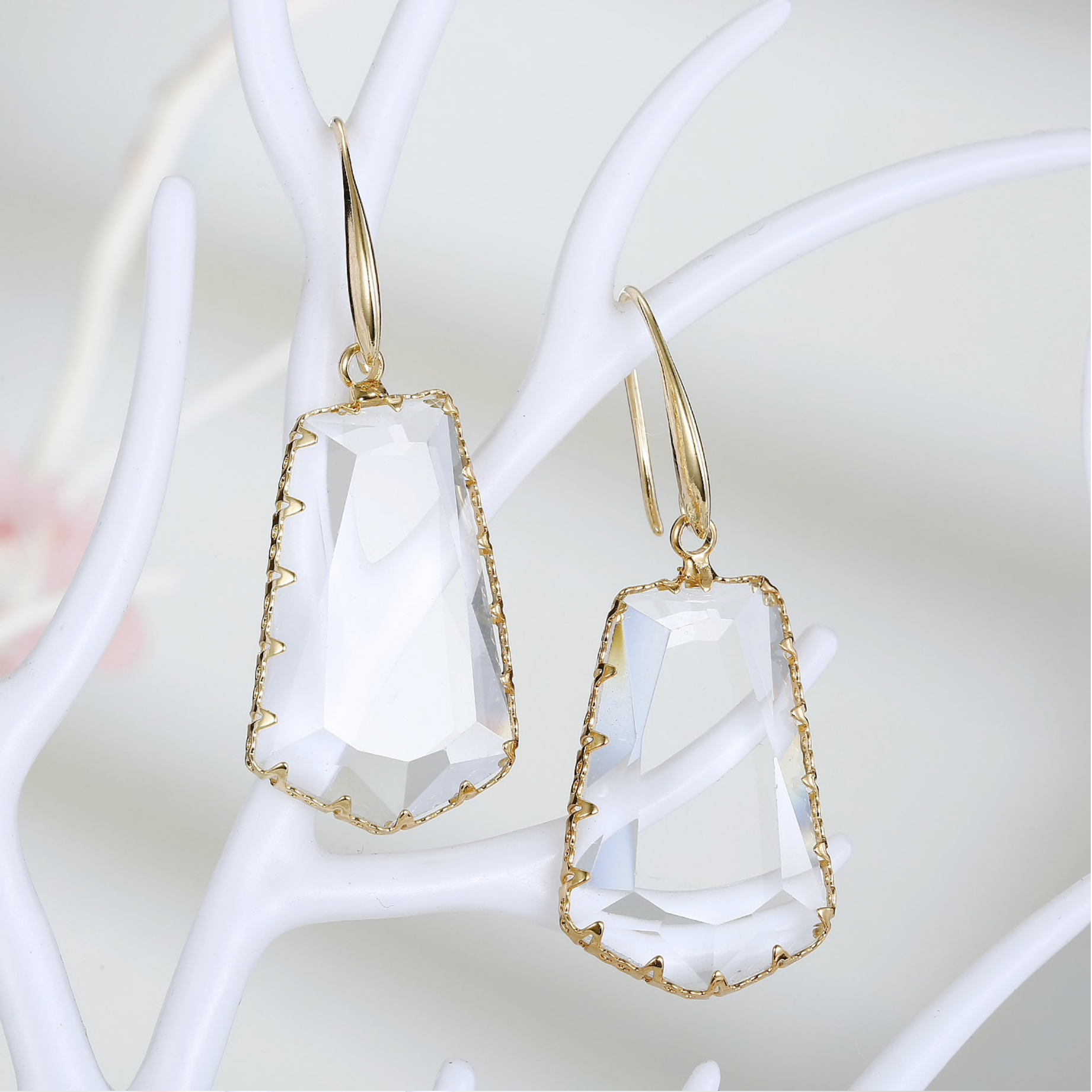 Statement crystal drop earrings - Don't Ask