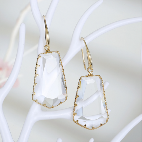 Statement crystal drop earrings - Don't AsK