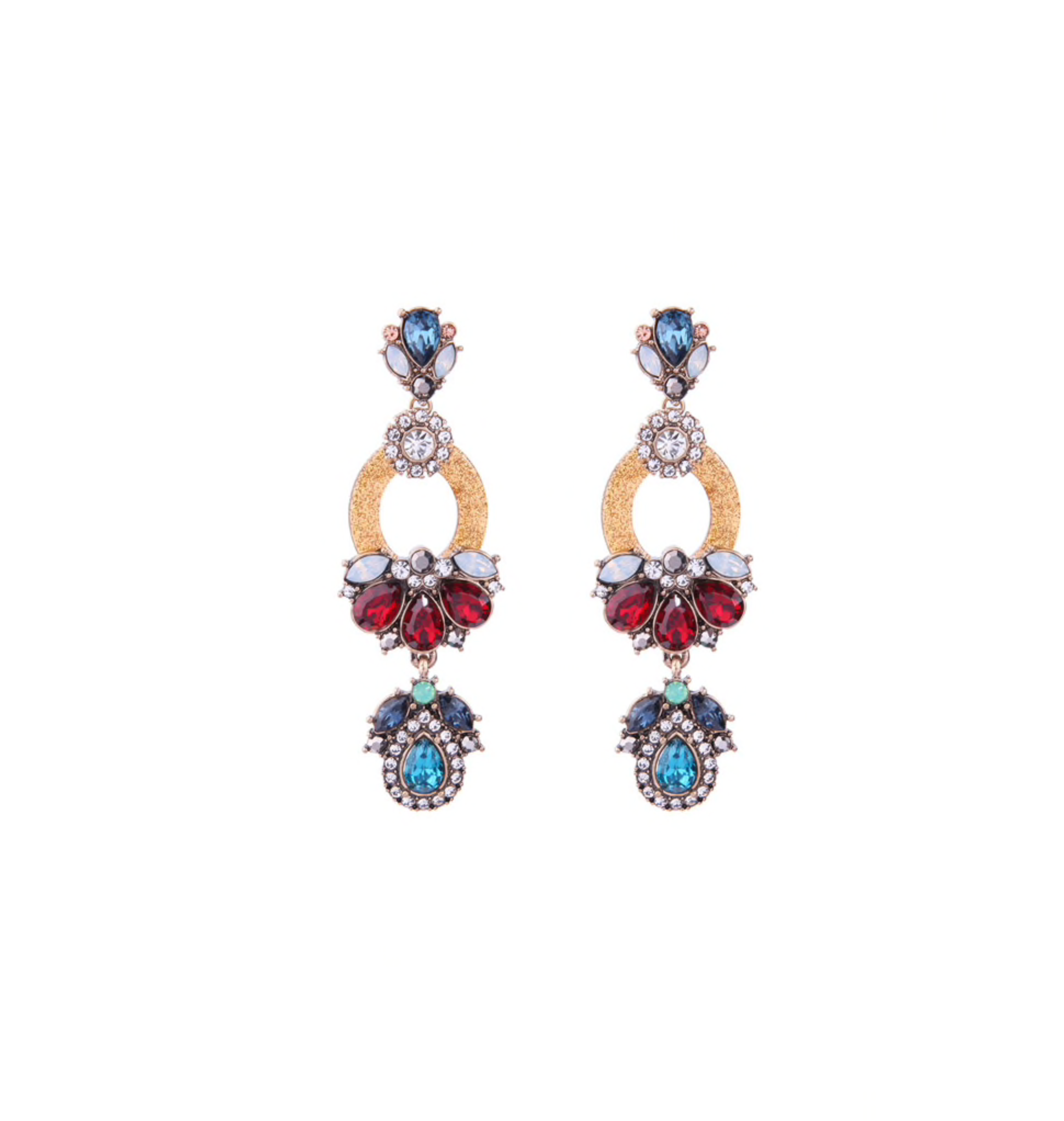Statement crystal earrings - Don't Ask