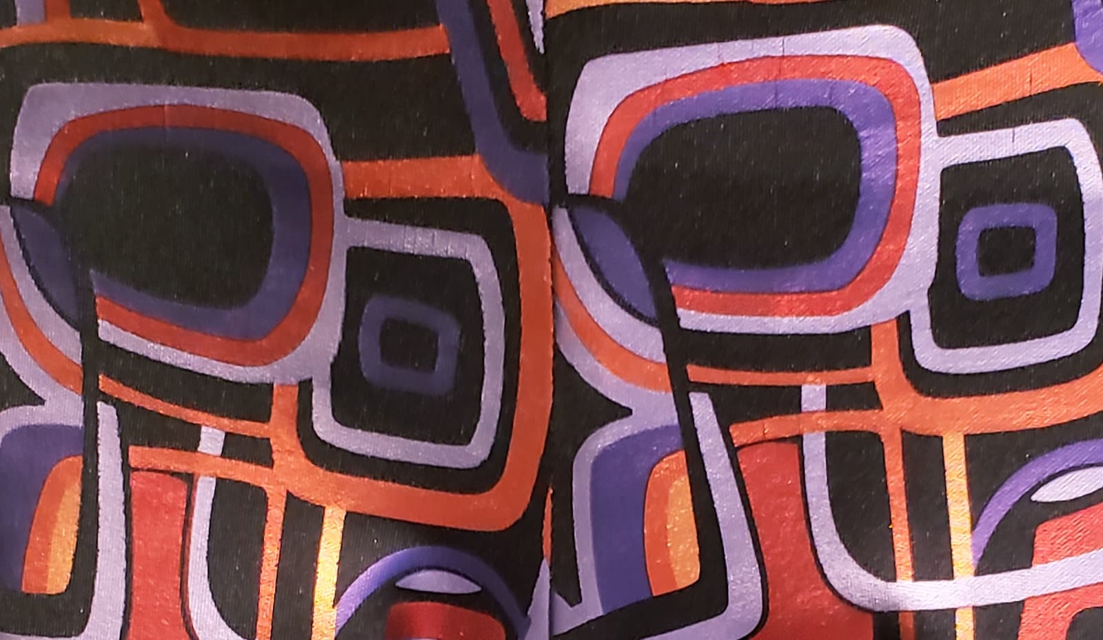 pantalon classique satin noir à motifs - ENVERS par Yves Jean Lacasse