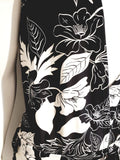 peignoir spandex noir et blanc fleurs  - ENVERS par Yves Jean Lacasse