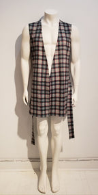 peignoir tartan vert et rouge  - ENVERS par Yves Jean Lacasse