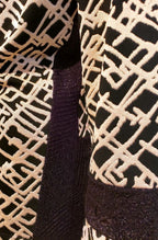 pull col drapé noir et gold  - ENVERS par Yves Jean Lacasse