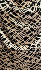 pull col drapé noir et gold  - ENVERS par Yves Jean Lacasse