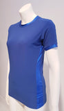 t-shirt bleu bandes bleues  - ENVERS par Yves Jean Lacasse
